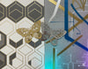 Luxury Gold & Silver Butterfly Mirror Wall Art