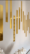 Acrylic Mirror Rectangle Wall Stickers (Pack of 14)